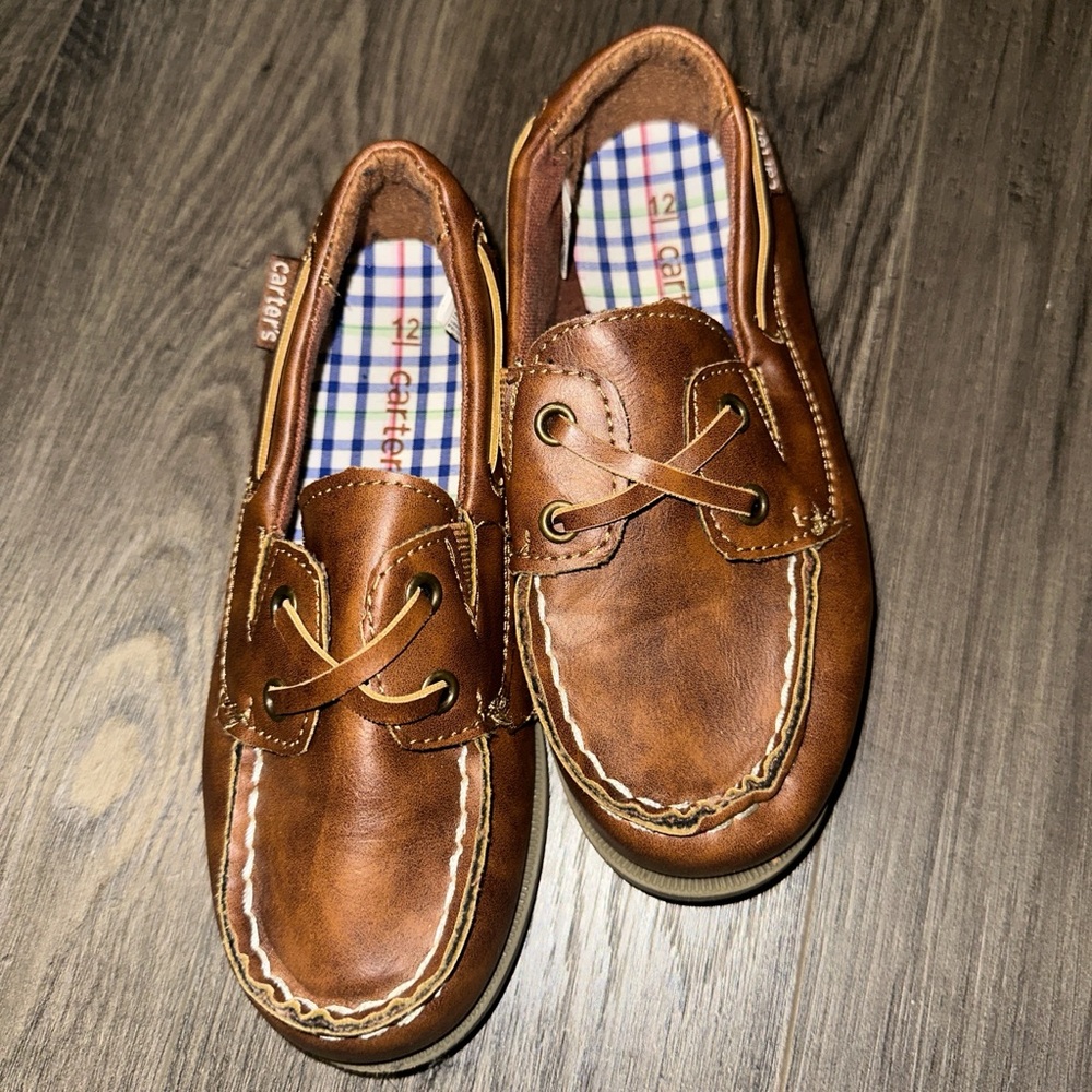 Carter's Bauk Toddler Boy’s Slip-On Boat Brown Loafers